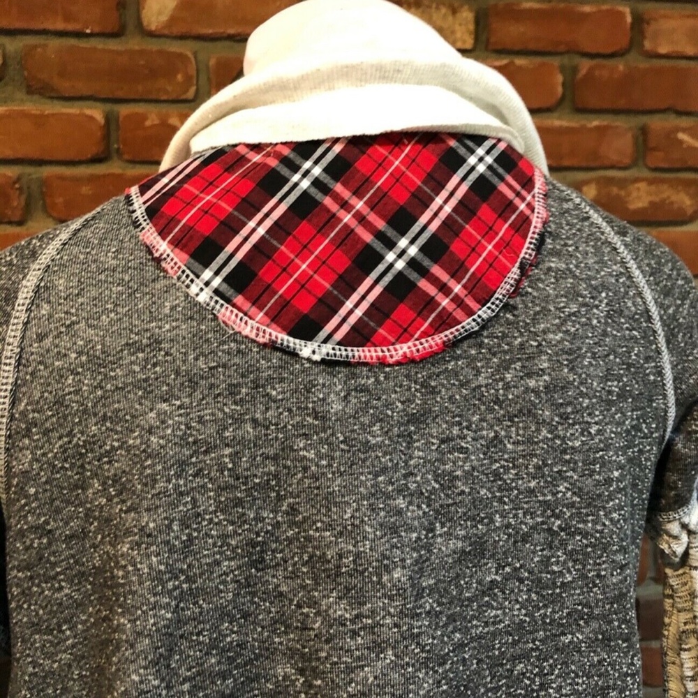 Patchwork Open Jersey Sweatshirt Blazer Jacket - image 6